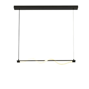 Lampadario Moderno Serpente Acciaio Bianco Policarbonato Nero Led 15W 2700K
