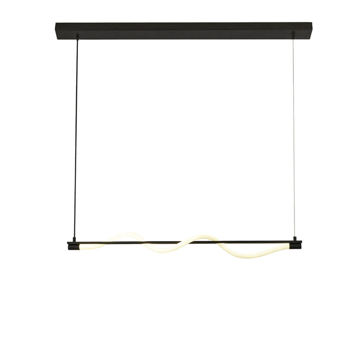 Lampadario Moderno Serpente Acciaio Bianco Policarbonato Nero Led 15W 2700K