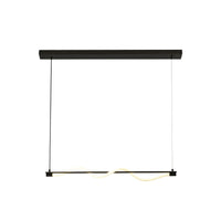 Lampadario Moderno Serpente Acciaio Bianco Policarbonato Nero Led 15W 2700K