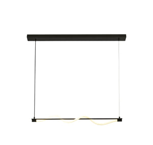 Lampadario Moderno Serpente Acciaio Bianco Policarbonato Nero Led 15W 2700K
