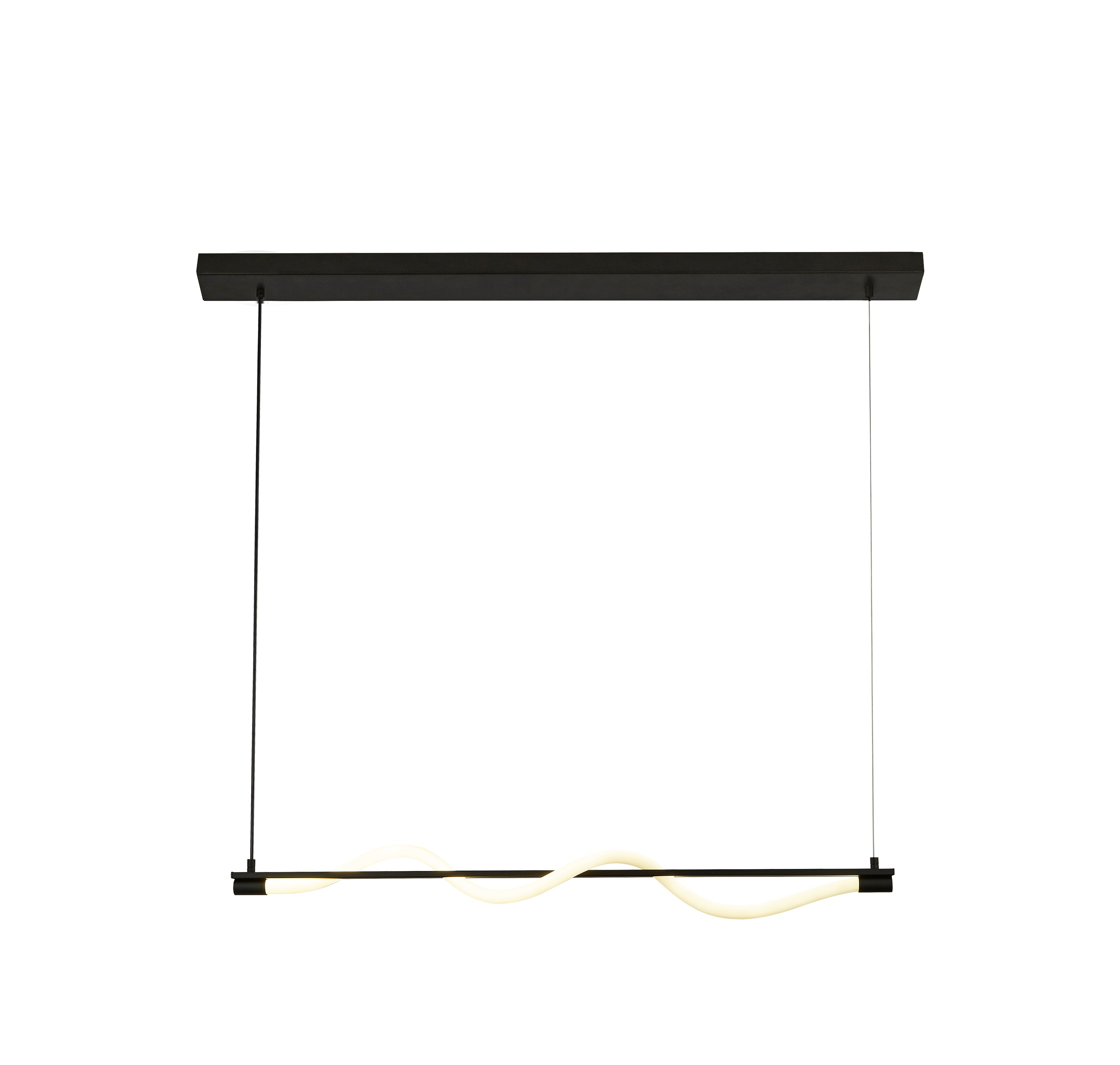 Lampadario Moderno Serpente Acciaio Bianco Policarbonato Nero Led 15W 2700K
