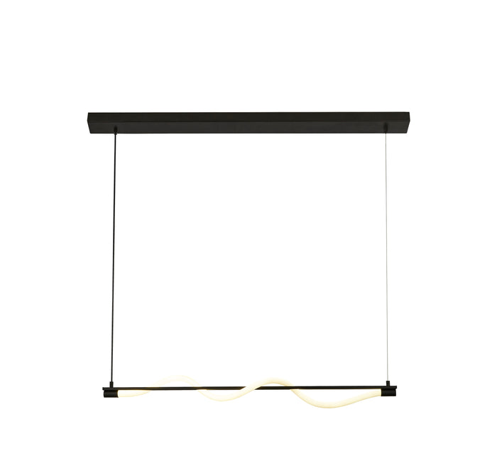 Lampadario Moderno Serpente Acciaio Bianco Policarbonato Nero Led 15W 2700K