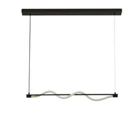 Lampadario Moderno Serpente Acciaio Bianco Policarbonato Nero Led 15W 2700K