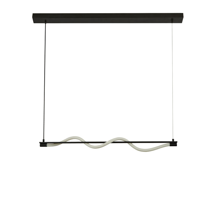 Lampadario Moderno Serpente Acciaio Bianco Policarbonato Nero Led 15W 2700K