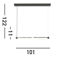 Lampadario Moderno Serpente Acciaio Bianco Policarbonato Nero Led 15W 2700K