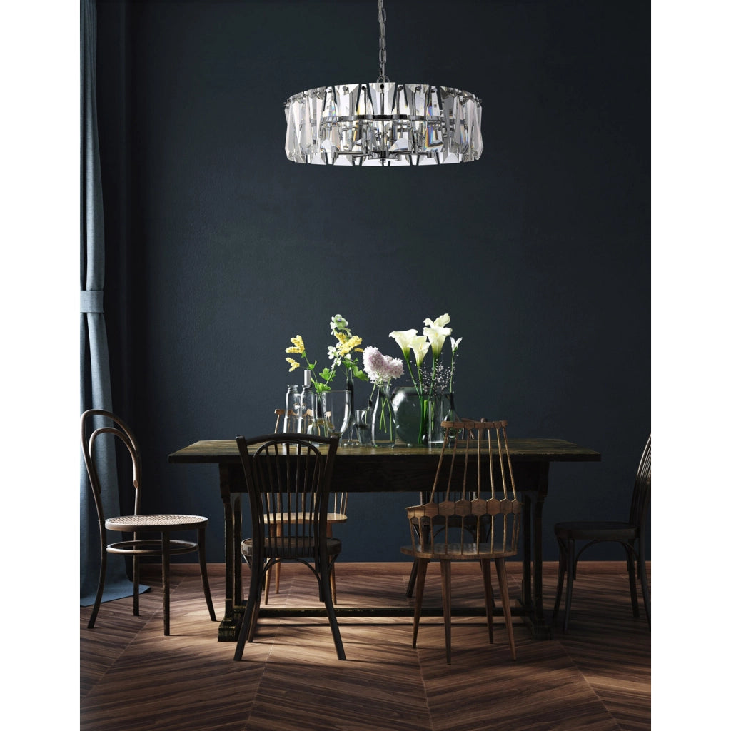 Maytoni Lampadario contemporaneo Puntes 6 luci E14 cromo metallo cristallo