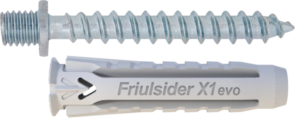Friulsider TASSELLO UNIVERSALE X1 EVO VITE DOPPIO FILETTO 100 PZ. mm. 6x30