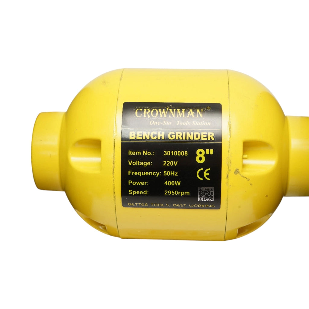 Smerigliatrice da banco 400W, disco abrasivo 220V 200x20x16mm, velocità di rotazione 2950rpm Crownman