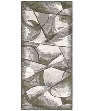 Tappeto moderno UNIVERSO FANGO astratto quadro arte contemporanea, passatoia cucina multiuso lavabile in lavatrice e anti-scivolo cm.55x190