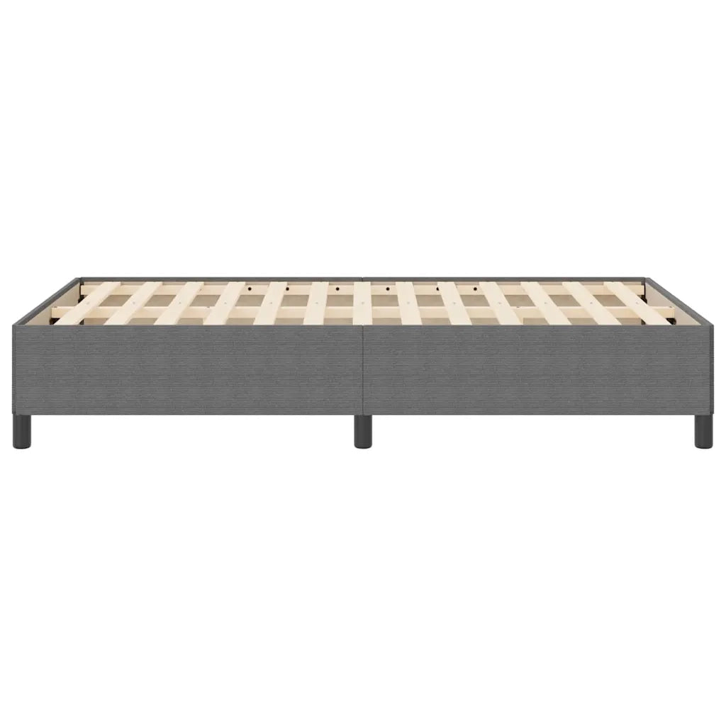 Letto a molle Grigio Chiaro 120 x 190 cm Tessuto in Cords 42006957