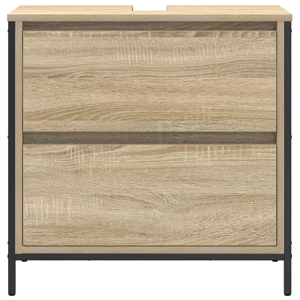 Mobile Lavabo da Bagno con Cassetti Rovere Sonoma 60x34,5x60 cm
