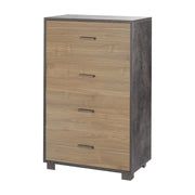 Mobile 4 Cassetti Kit Ossido Nero cm 70x41x112h - Sarmog