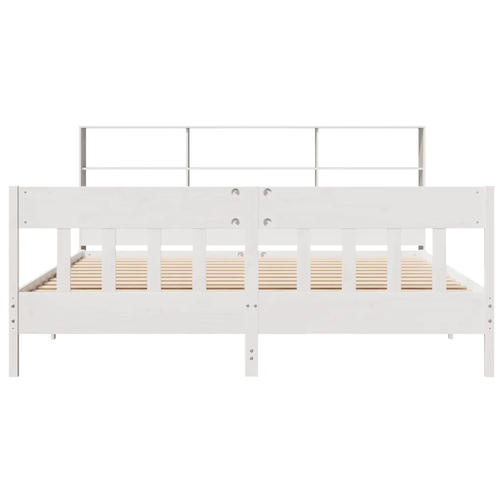Giroletto senza Materasso Bianco 180x200 cm Legno Massello Pino 3323213