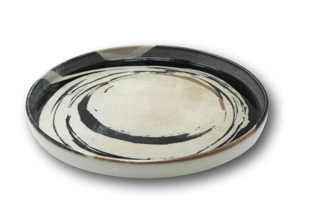 Set 6 Piatti da Tavola in Porcellana Dark Matter Oslo 28 cm Saturnia
