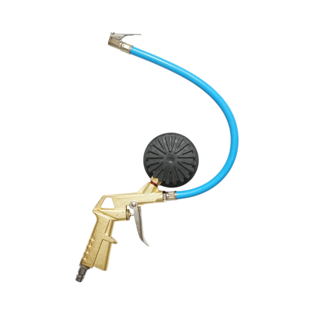 Pistola professionale per gonfiaggio pneumatici con tubo da 330 mm e manometro meccanico 0-16 bar Breckner Germany