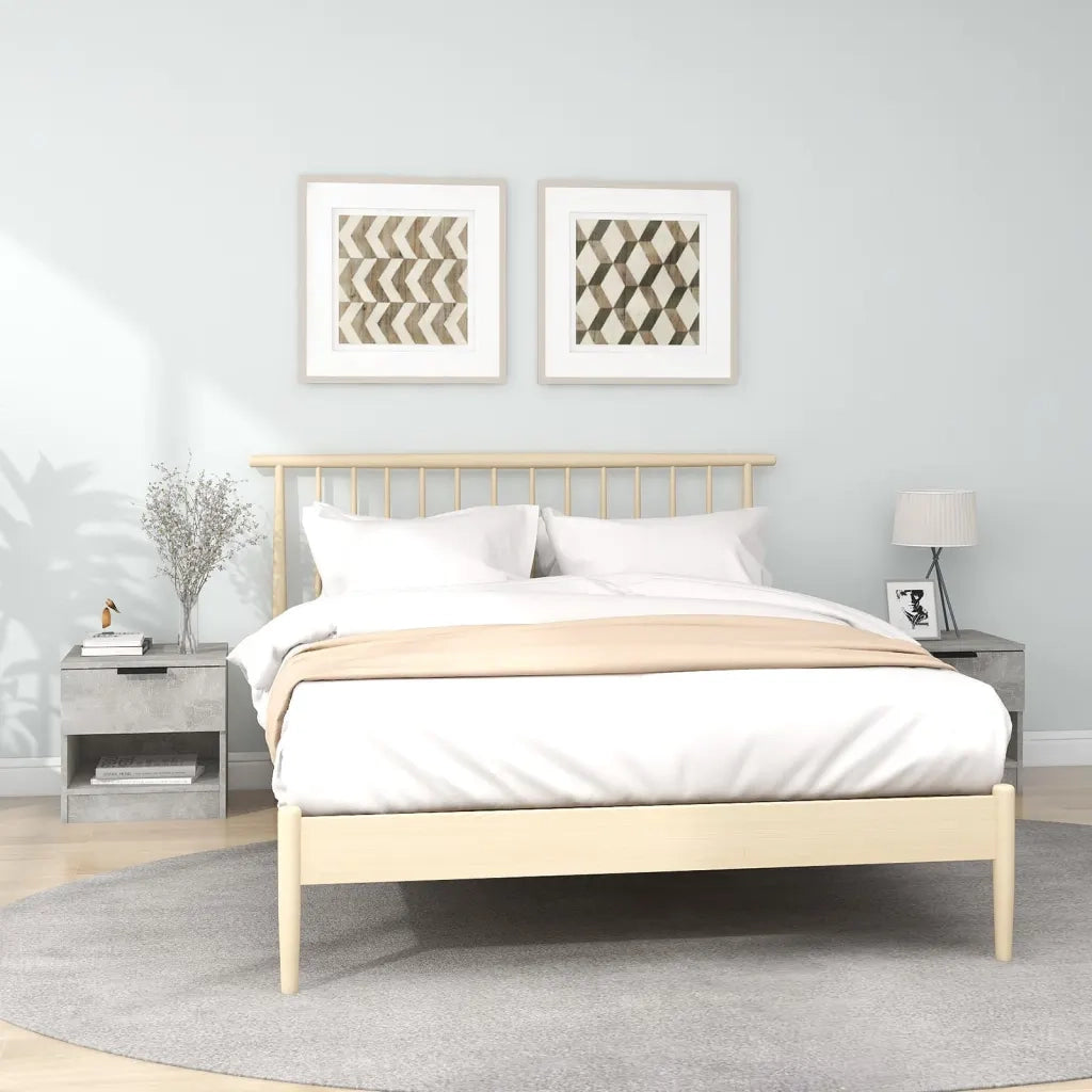 Comodini 2pz-Set di 2 Tavolino da notte Grigio Cemento in Legno Multistrato 318890