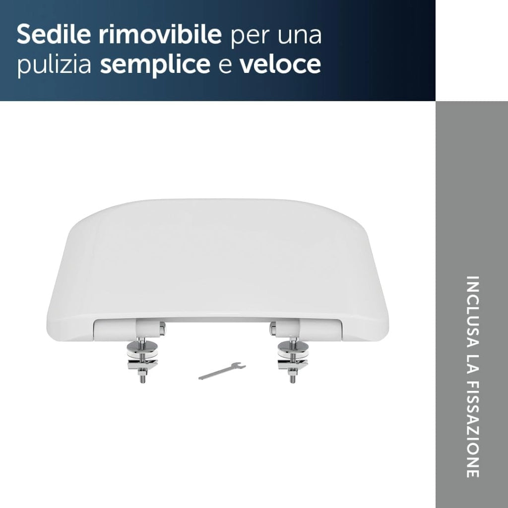 Sedile WC Ideal Standard K706501 Original Tonic II con chiusura ammortizzata, bianco