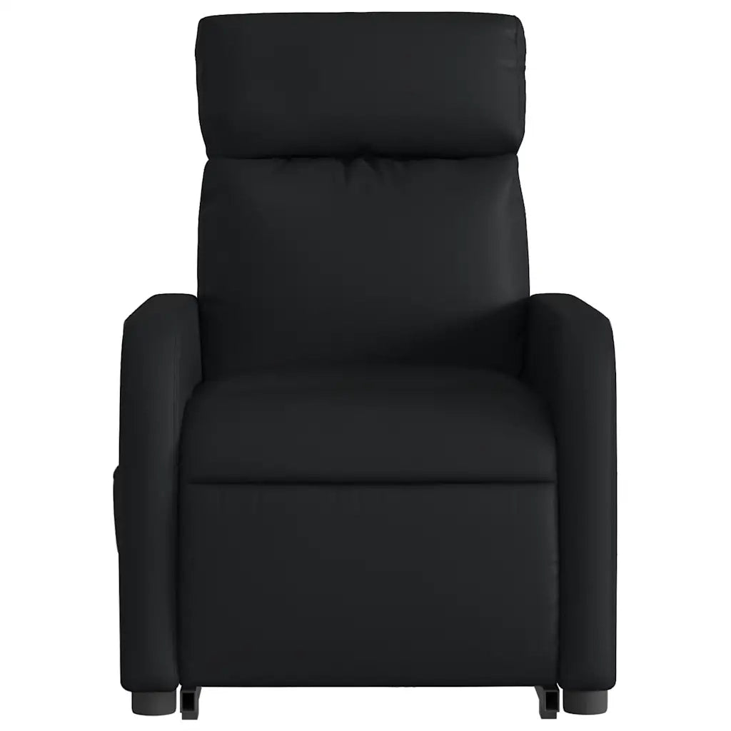 Divano Sedia-Poltrona Alzapersona Reclinabile Nera in Similpelle 236627