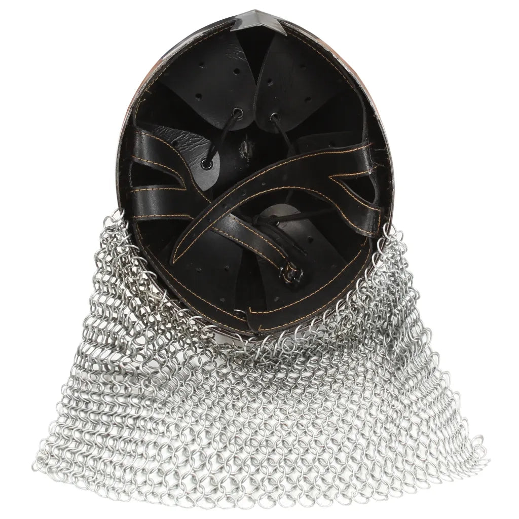 Elmo da Cavaliere Antico Replica LARP Argento in Acciaio CFW9949561