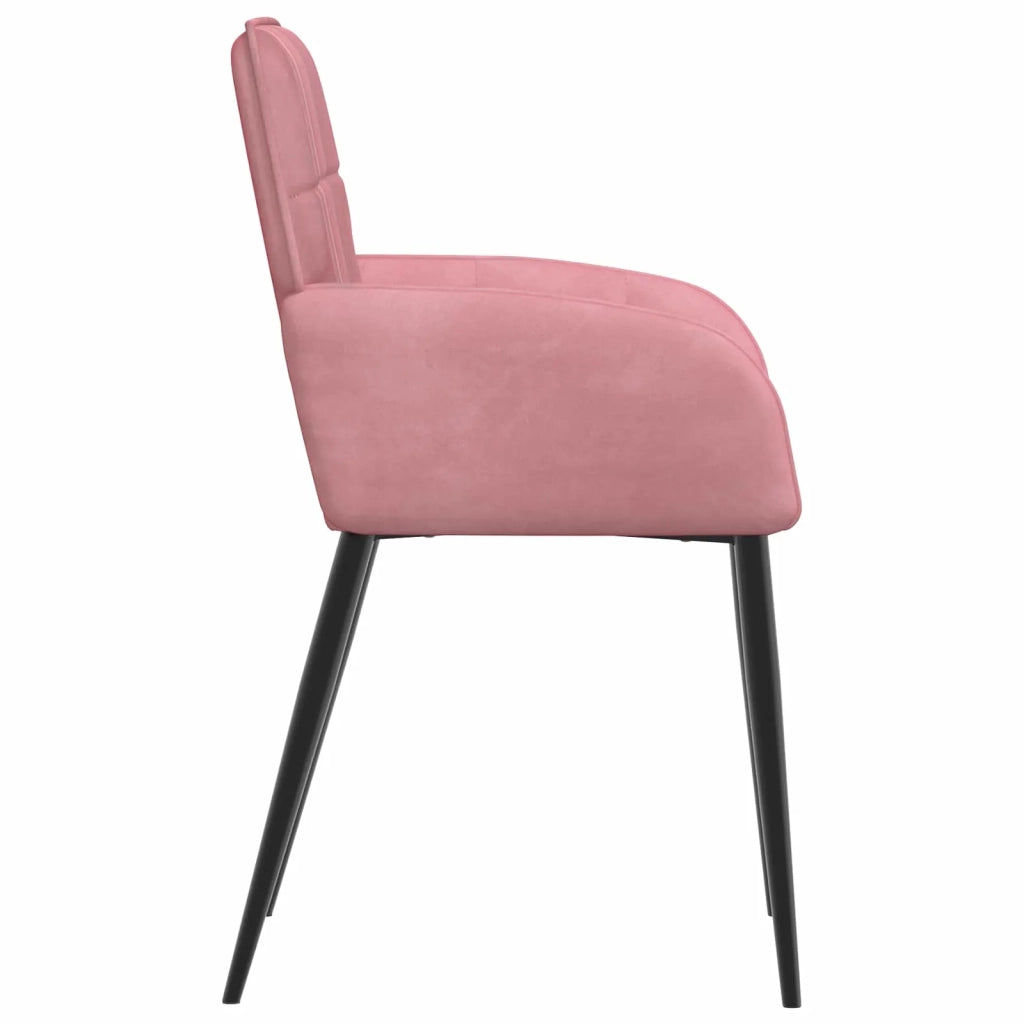 Sedie da pranzo 4 pcs Velluto (V) Rosa 56,5 x 50 x 86 cm 3428168