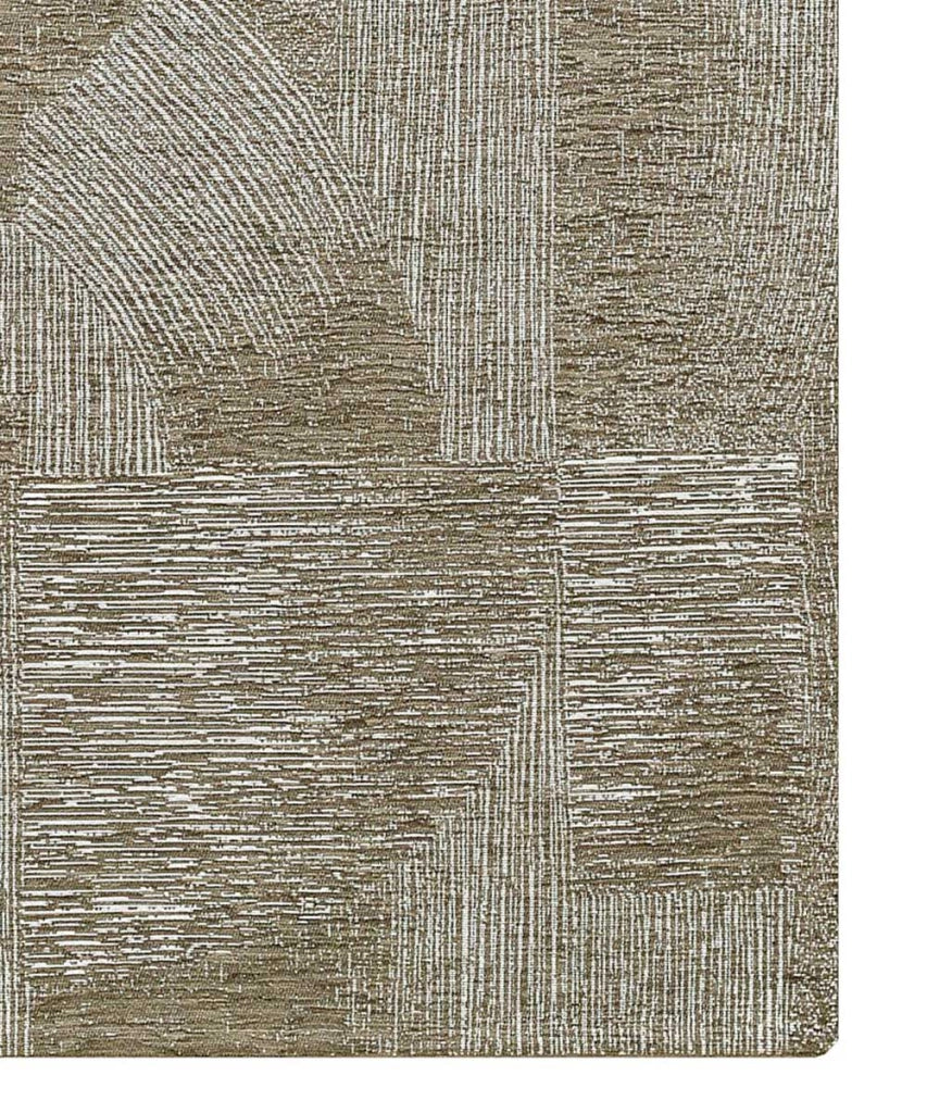 Tappeti Arredo GRAFFIO MARRONE FANGO salotto soggiorno camera, disegno geometrico con linee stile astratto, multiuso lavabile antiscivolo cm.65x110 (Coppia)