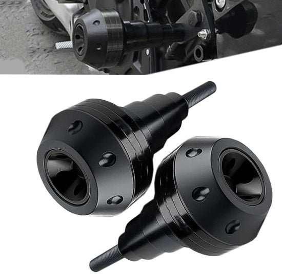 Sistema di Protezione per Motocicletta - Struttura in Lega di Alluminio e Acciaio Inossidabile - Compatibile con Yamaha R25/R3/MT03/MT07/FZ07 - Nero/Blu - Costruzione affidabile