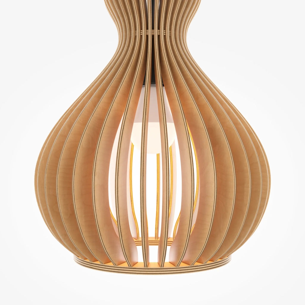 Maytoni Lampadario moderno Roots 1 luce E27 nero metallo legno