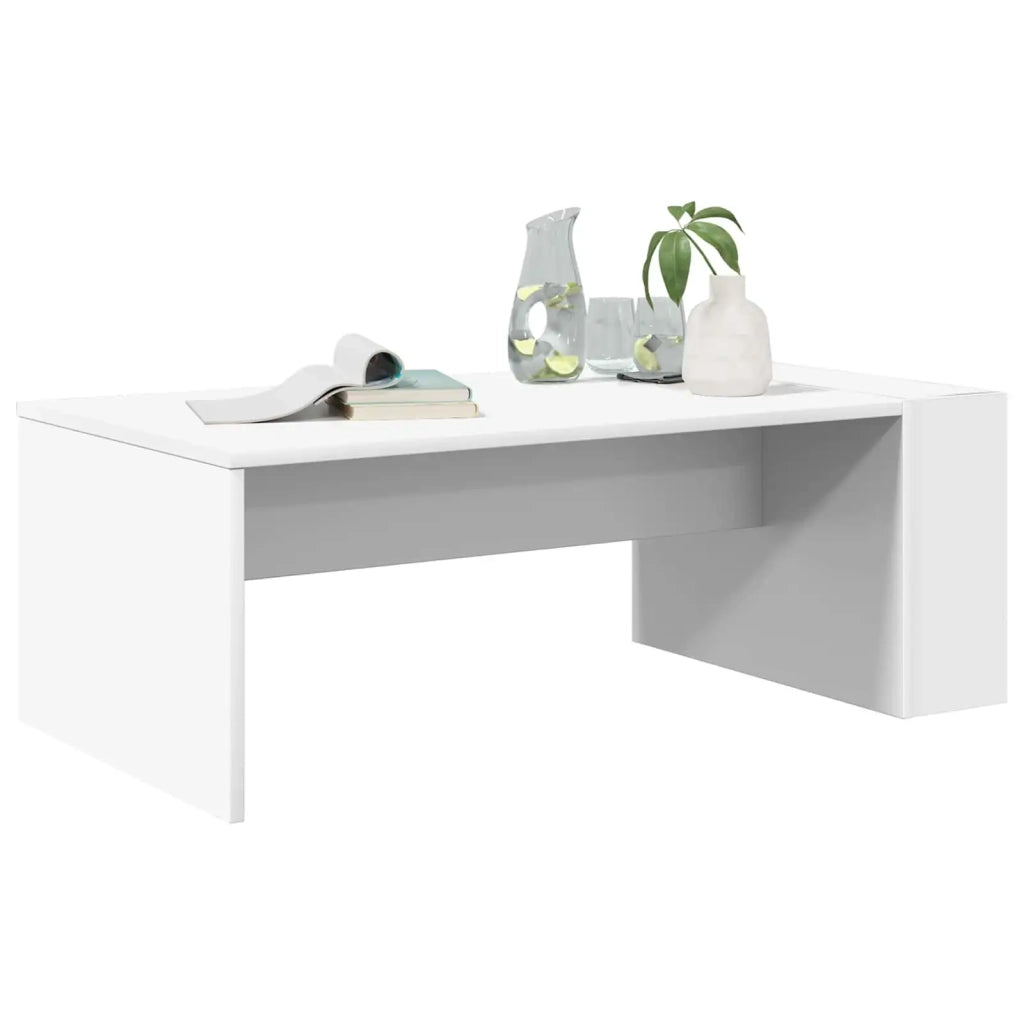 Tavolino da salotto Bianco 95 x 50 x 34 cm Legno multistrato
