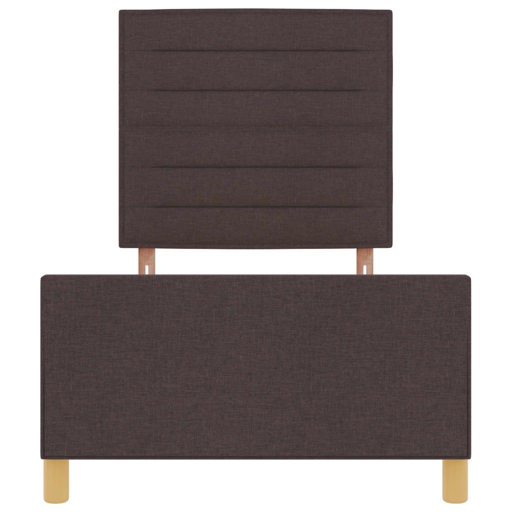 Letto Matrimoniale Marrone Scuro 100x200 cm Tessuto