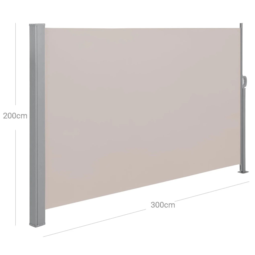 Tenda da sole laterale per balcone e terrazza parasole frangivista 200 x 300 cm tortora 12_0001854