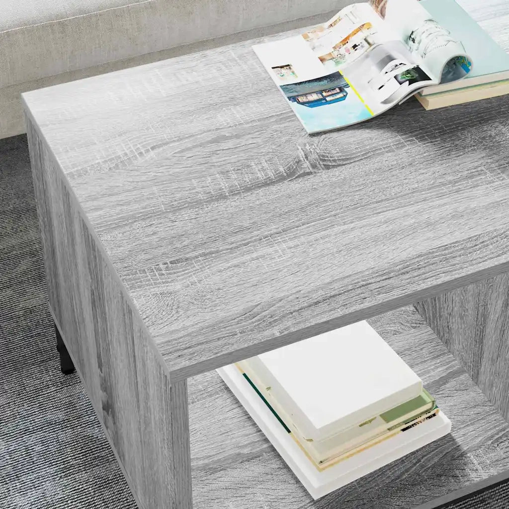 Tavolino da salotto con cassetto Grigio Sonoma 90 x 49 x 46 cm