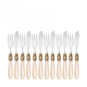 OXFORD Ghiera Dorata, Posate Set 12 Pz Pesce, Scatola Gallery,