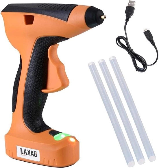Lampo a caldo per lijmpistoli 10 W ad alta tensione 37 V ricaricabile via USB con manico ergonomico e luce di lavoro LED 10 W 37 V