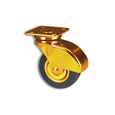 Ruota piroettante in plastica Ã˜ 40 mm. con piastra