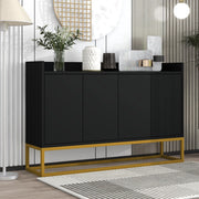 Sideboard moderno minimalista - Zephmum- 4 ante senza maniglie nero