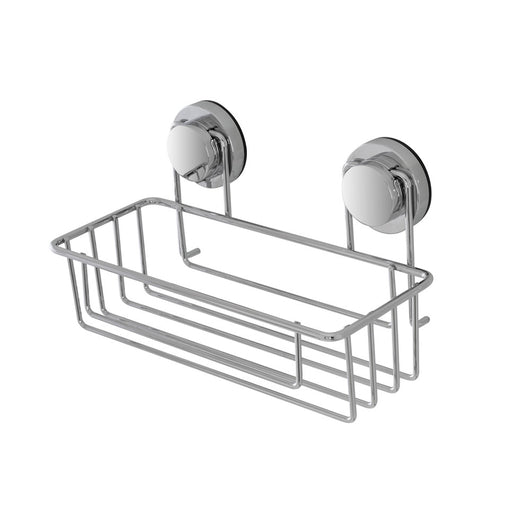 Mensola Angolare Doccia con Ventosa 1 Ripiano Cestello Dinamik