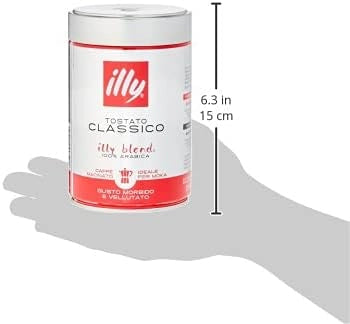 Illy caffè macinato per moka tostato classico, 1 barattolo da 250 grammi