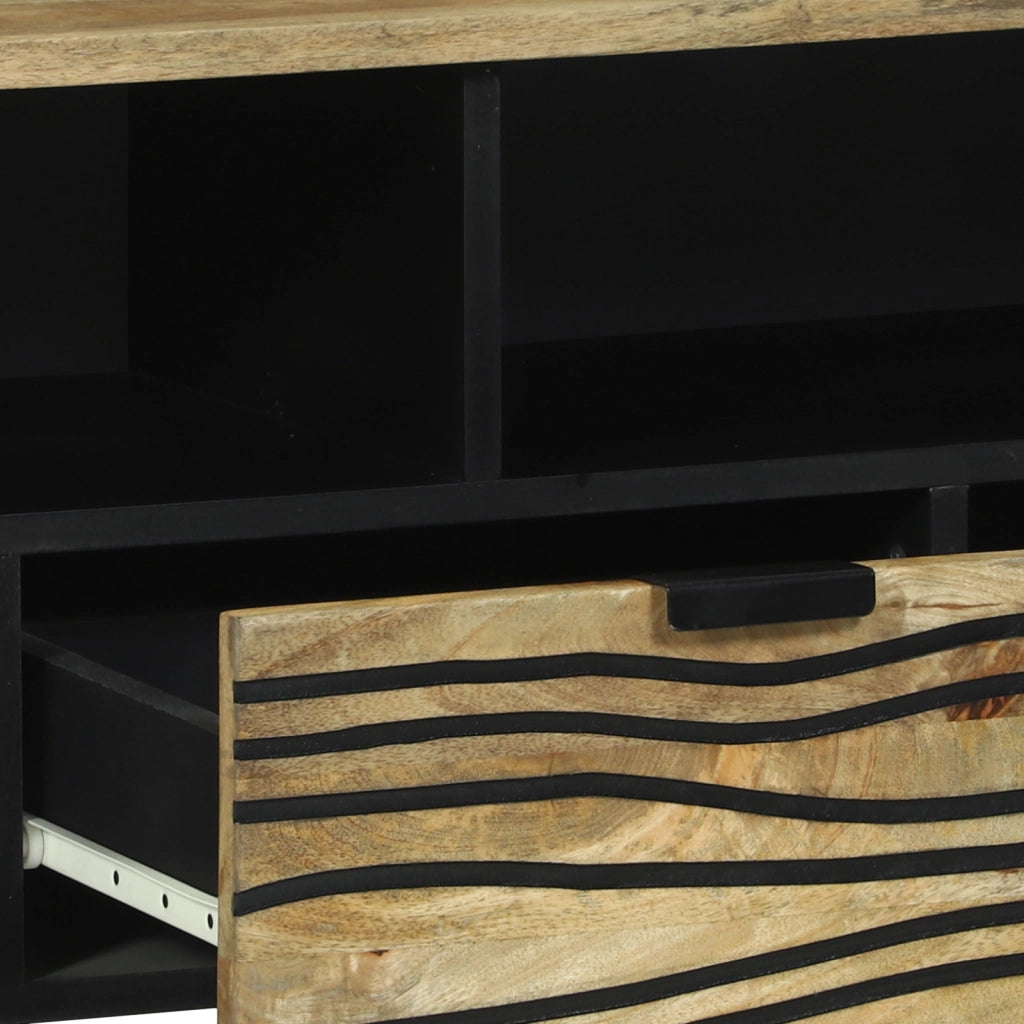 Mobile TV 100x33.5x46 cm Legno Massello di Mango