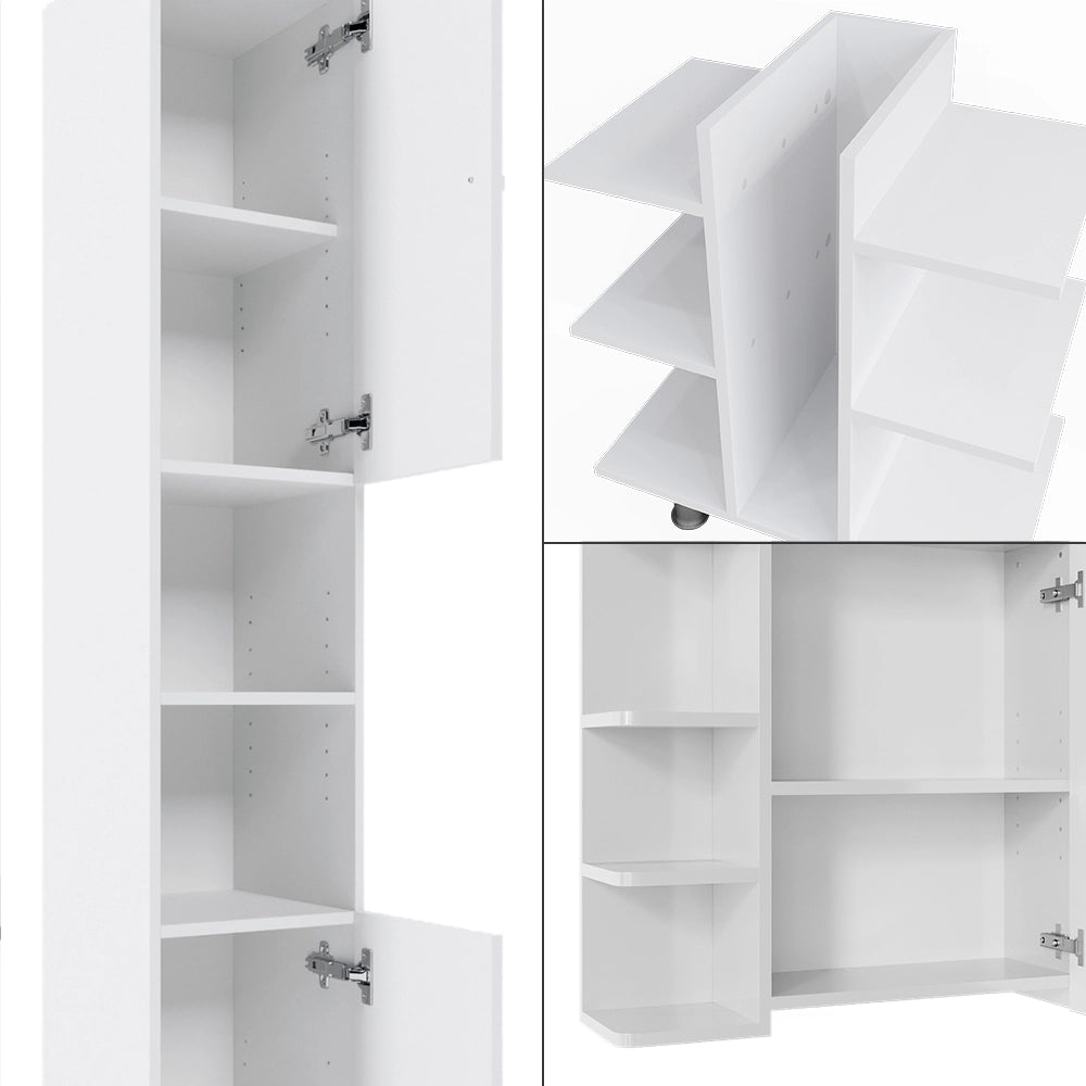 Vicco Set di mobili da bagno Bianco 3 parti
