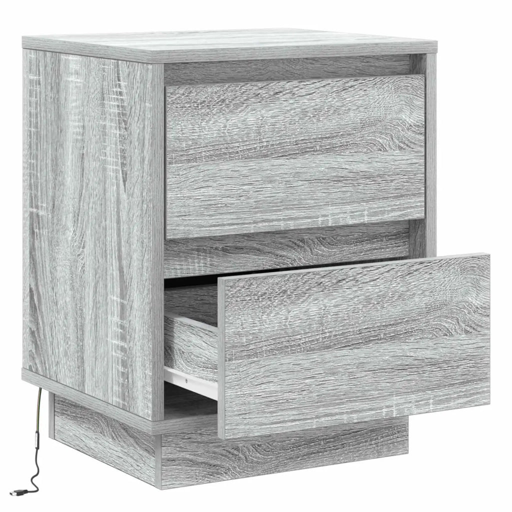 Armadio da Notte Grigio 39 x 34,5 x 50 cm Legno multistrato 869620