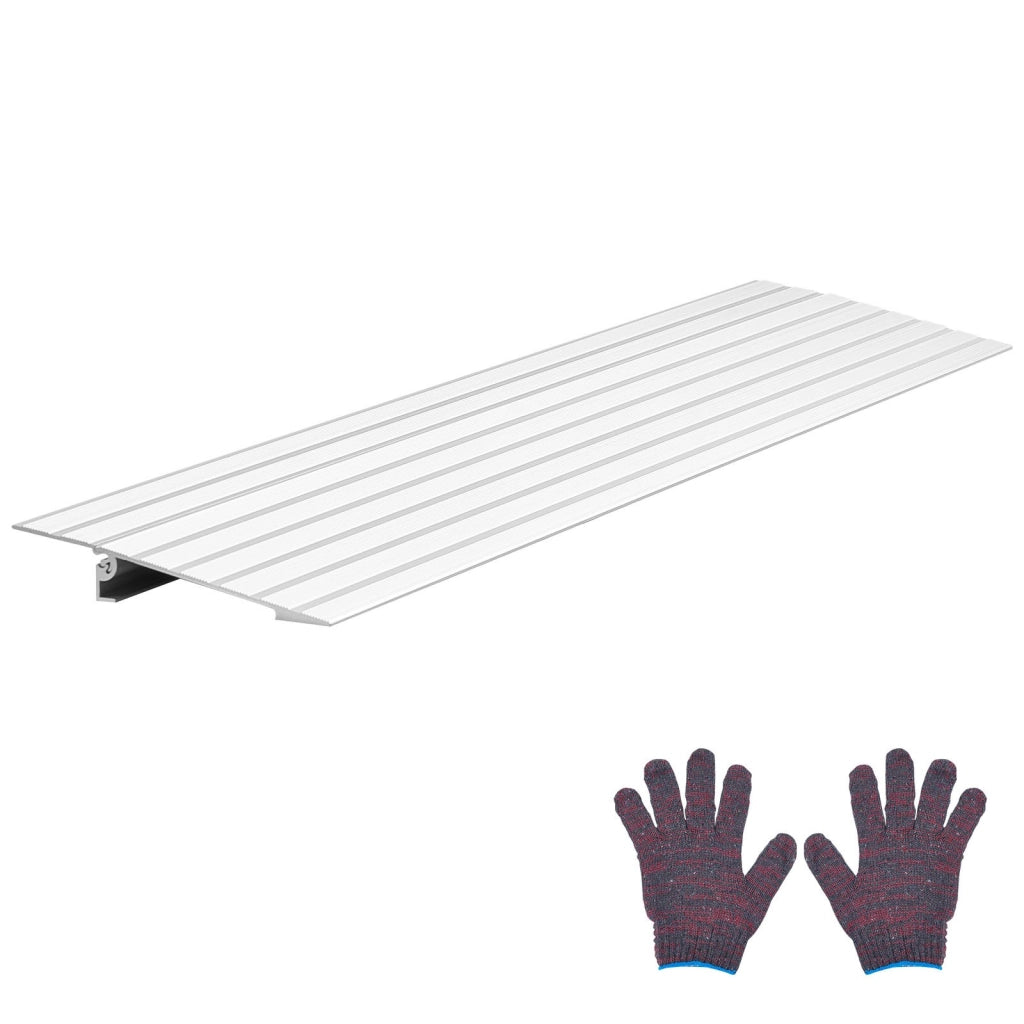 Rampa di Accesso in Lega di Alluminio LD9YV0 196 x 864 x 26 mm, Carico 360 kg, Robusta e Antiscivolo per Casa