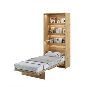 Lenart bed concept letto da parete verticale cm101x46-228x217H Rovere