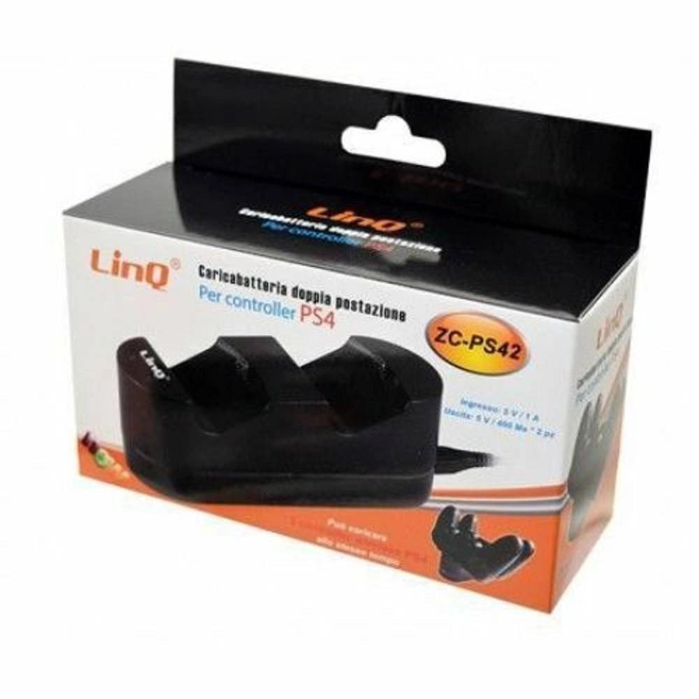 Trade Shop - Base Caricabatteria Doppia Dock Per 2 Controller Joypad Joystick Ps4 Cavo Zc-ps42 -