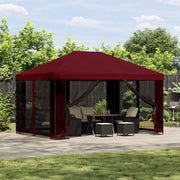 Gazebo 4 × 3 m Borgogna Poliestere e Acciaio 190 900383