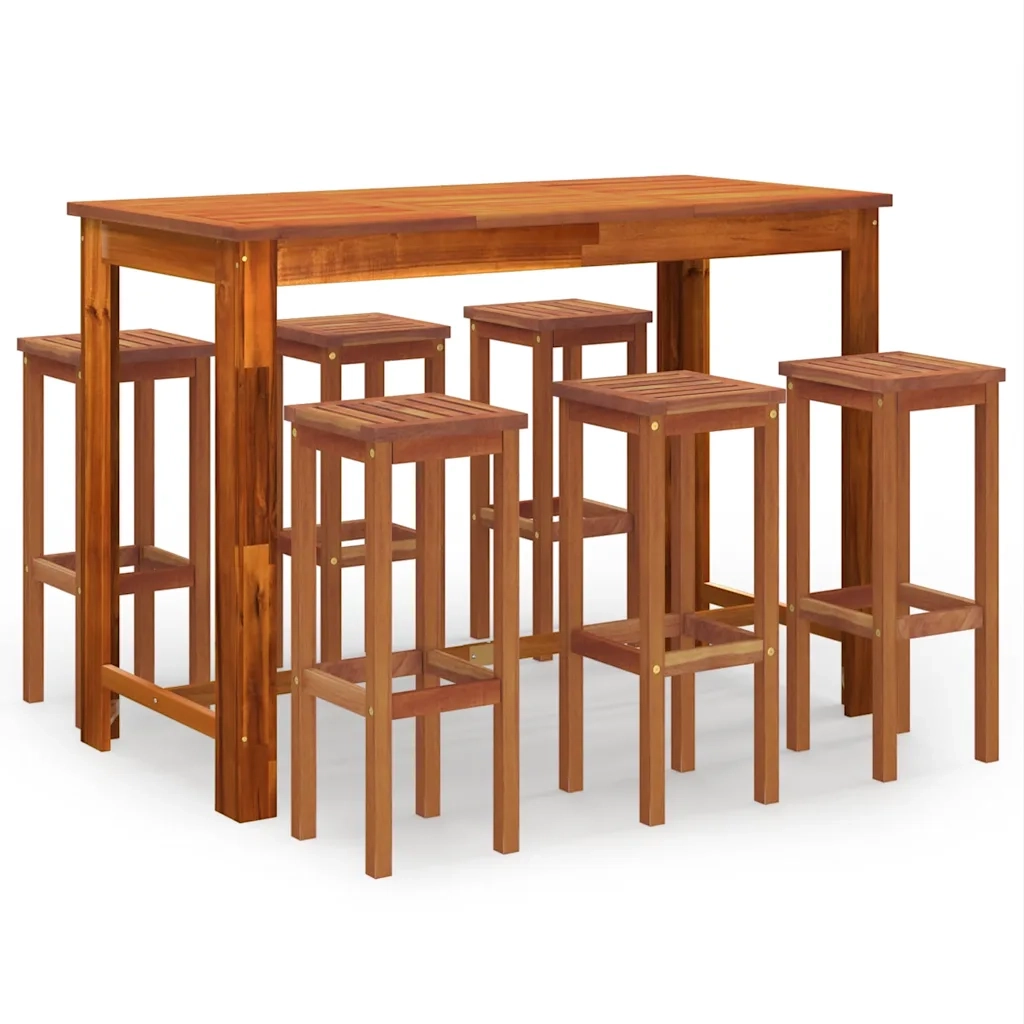 Set da Bar da Giardino 7 pz in Legno Massello di Acacia 3116022