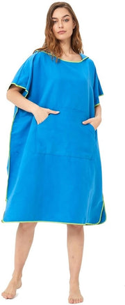 Poncho Microfibra per Adulti - Impermeabile - Cappuccio - Capo di Lusso Leggero - Dimensioni 110 x 90 cm