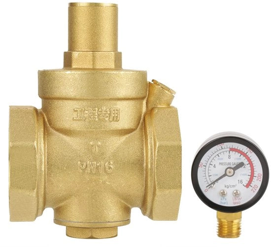 Regolatore di Pressione Adattabile 2 Pollici - Regolatore di Pressione Acqua - Regolatore di Pressione Bottiglia Gas - Regolatore di Pressione Compressore - Pressione Massima 1,6 MPa