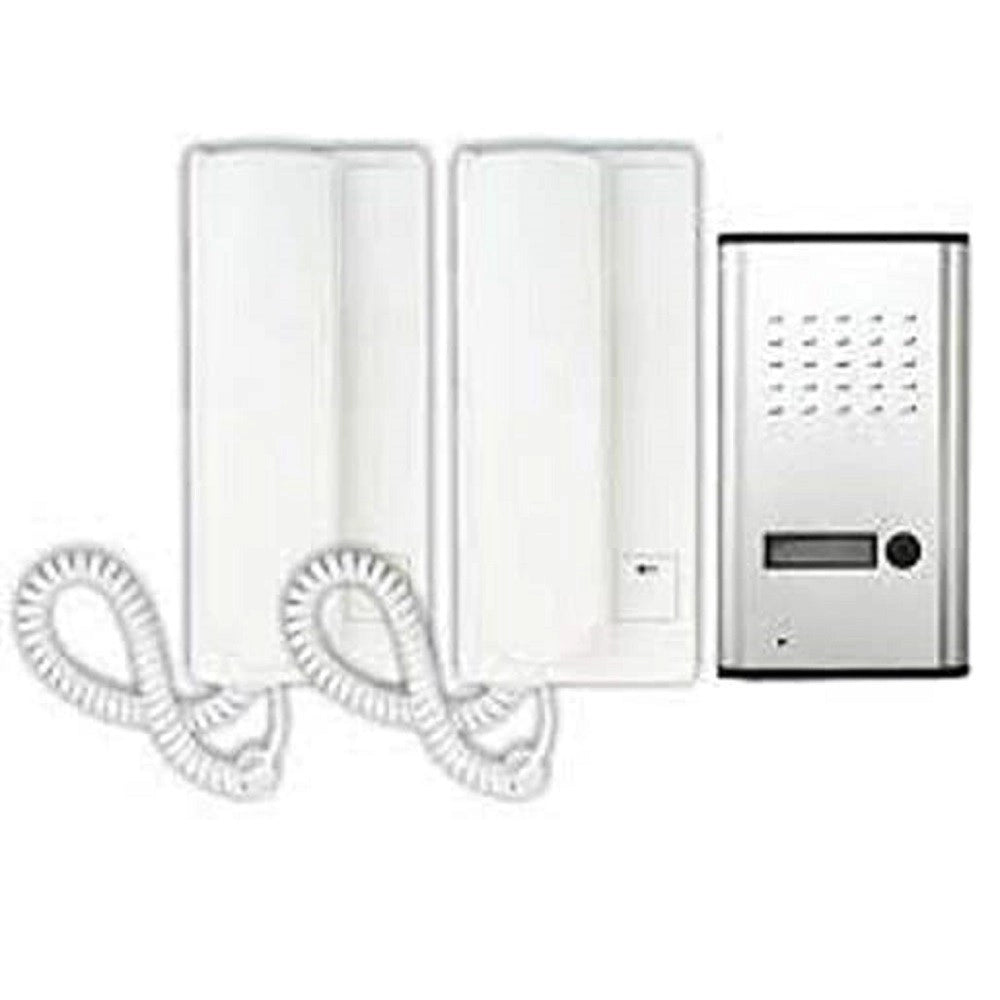 Trade Shop - Citofono Esterni Parete Doppia Cornetta Pulsante Apertura Cancello 3208aa Cw593 -