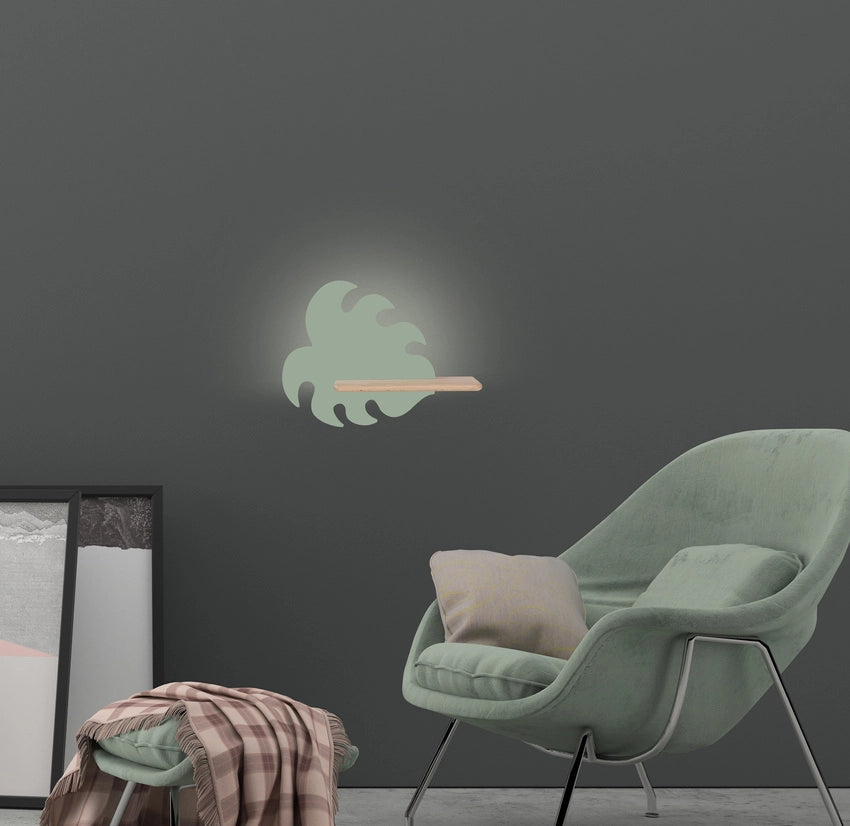 Applique Candellux Monstera LED 4W verde legno 4000K