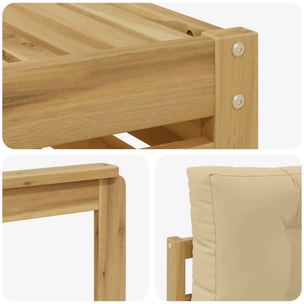 Set di divani da esterno 6 pz Bianco e Beige 3390033